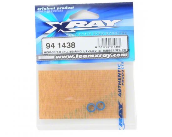 XRay High Speed Ball Bearing 1/4x3/8x1:8 Rubber Sealed (2)