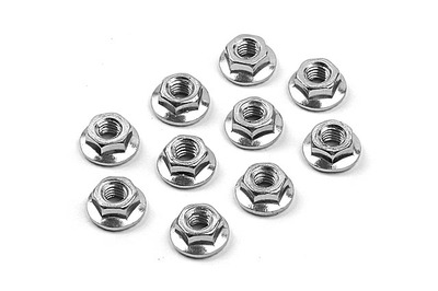 XRay Nut M4 With Serrated Flange (10)