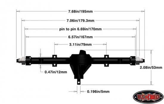 RC4WD Yota II Ultimate Scale Cast Axle (Rear)