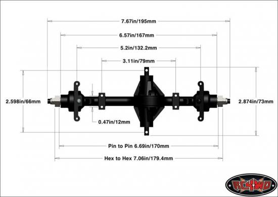 RC4WD Yota II Ultimate Scale Cast Axle (Center Front)