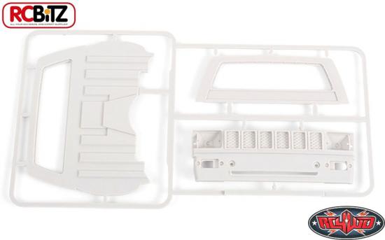 RC4WD Mojave II Cab Back Panels and Grill Parts Tree (Primer Gray)