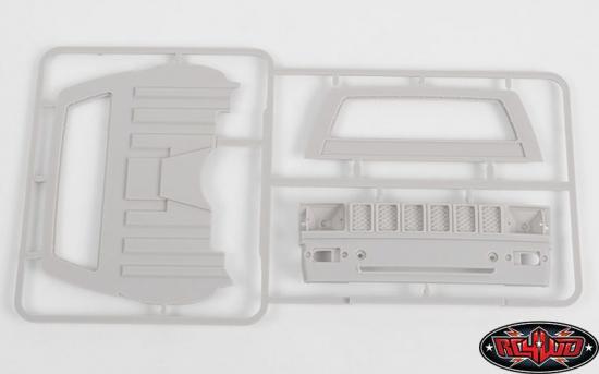 RC4WD Mojave II Cab Back Panels and Grill Parts Tree (Primer Gray)