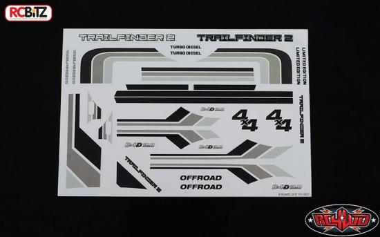 RC4WD Complete Graphic Decal Set for Mojave II 2/4 Door Body