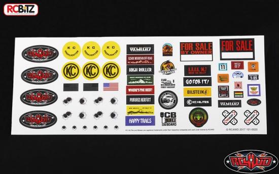 RC4WD Complete Graphic Decal Set for Mojave II 2/4 Door Body