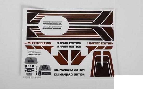 Complete Graphic Decal Set for Cruiser Body RC4WD