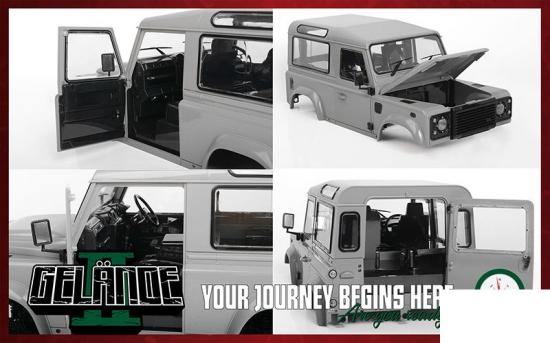 RC4WD Gelande II Kit w/ 2015 Land Rover Defender D90 Hard Body Set RC4WD