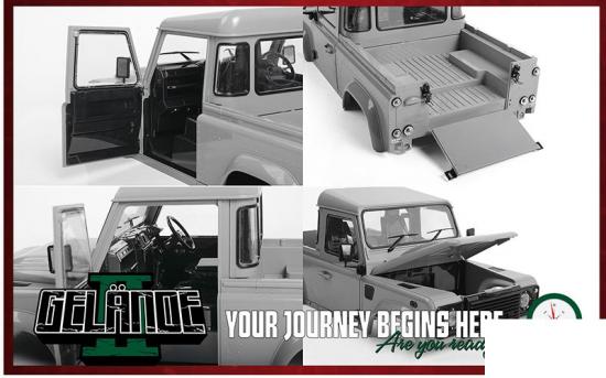 RC4WD Gelande II Kit w/ 2015 Land Rover Defender D90 Hard Body Set RC4WD
