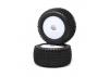 Pin Tires - Rear - Mounted - White (2): Mini-T 2.0
