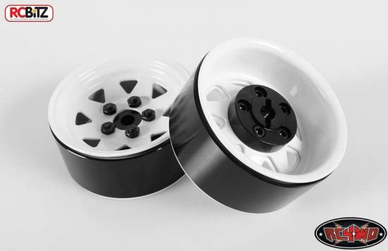 RC4WD 5 Lug Wagon 1.9 Steel Stamped Beadlock Wheels (White)