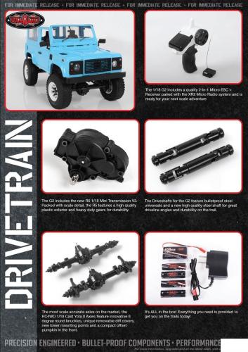 RC4WD 1:18 Gelande II RTR With D90 Body Set (Blue)