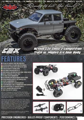 RC4WD C2X Class 2 Competition Truck with Mojave II 4 Door Body
