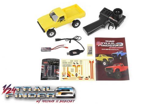 RC4WD Trail Finder 2 1:24 RTR With Mojave II Hard Body Set - Yellow