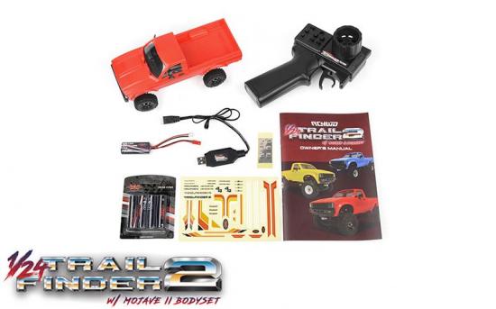 RC4WD Trail Finder 2 1:24 RTR With Mojave II Hard Body Set - Red