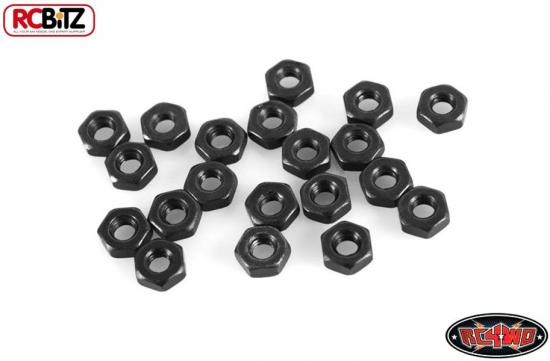 RC4WD Regular M2.5 Black Nuts (20)
