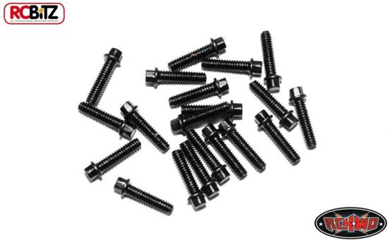 RC4WD Miniature Scale Hex Bolts (M2 x 8mm) (Black) &mdash; image 2 of 3