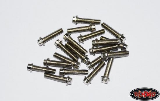 RC4WD Miniature Scale Hex Bolts (M2.5 x 10mm) (Silver)