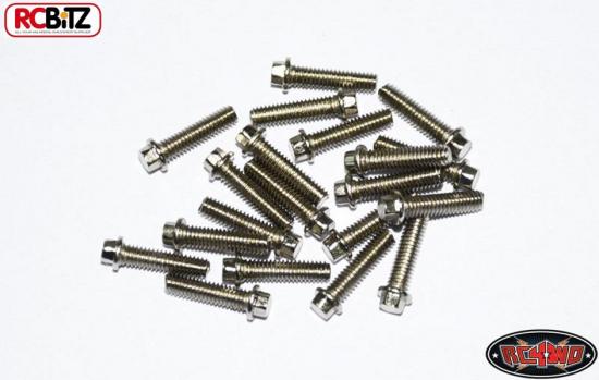 RC4WD Miniature Scale Hex Bolts (M2.5 x 10mm) (Silver)