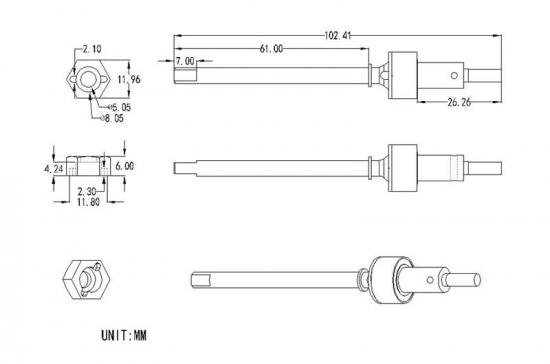 RC4WD XVD Axle for Bully 2 Competition Crawler Axle
