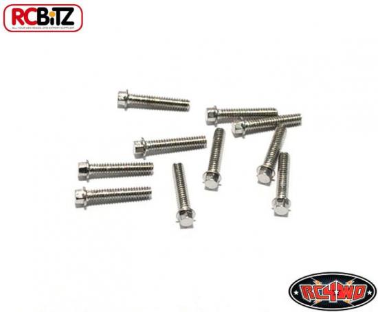RC4WD Miniature Scale Hex Bolts (M2 x 10mm) (Silver)