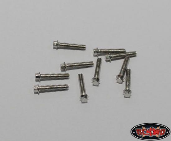 RC4WD Miniature Scale Hex Bolts (M2 x 10mm) (Silver) — image 2 of 3