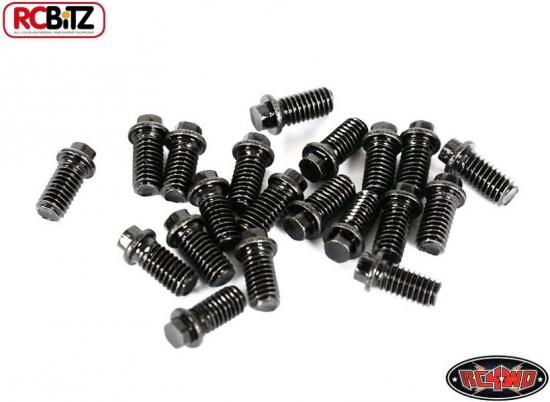 RC4WD Miniature Scale Hex Bolts (M3x6mm) (Black)