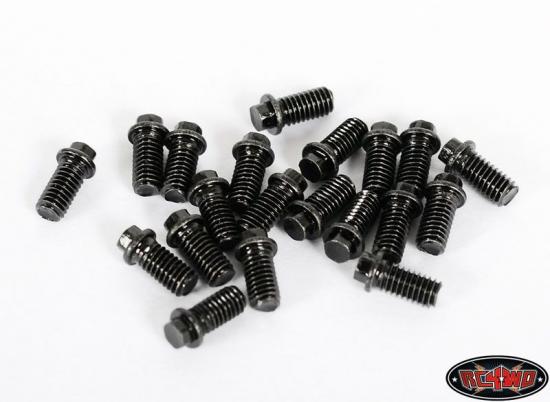 RC4WD Miniature Scale Hex Bolts (M3x6mm) (Black)