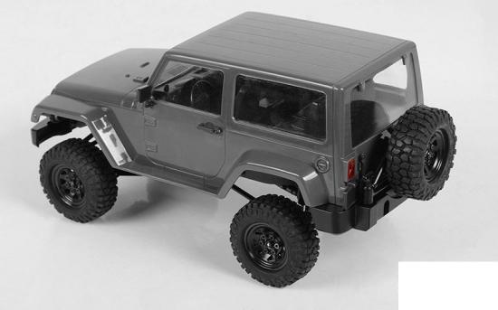 RC4WD Tough Armor Rear Bumper for 1:18 Black Rock Body with Spare Tire Mount RC4WD