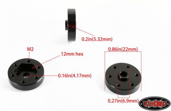 RC4WD Stamped 1.55 and 1.7 Beadlock Wheel Hex Hubs — image 5 of 7