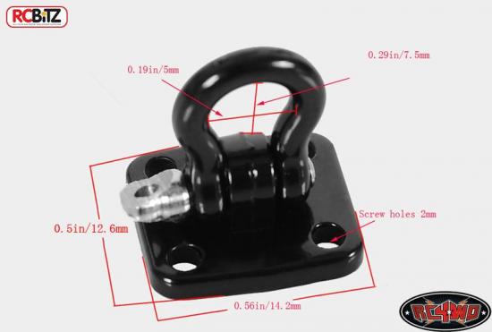 RC4WD King Kong Mini Tow Shackle with Mounting Bracket &mdash; image 3 of 4