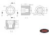 RC4WD Mickey Thompson Metal Series 1:10 Wheel Center Caps (2)