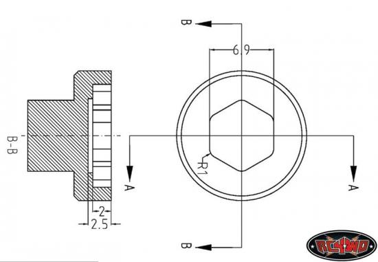 RC4WD Installation Tool for Mickey Thompson Metal Series 1:10 Wheel Center Caps