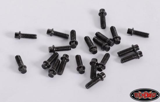 RC4WD Miniature Scale Hex Bolts (M2 x 6mm) (Black) — image 2 of 3