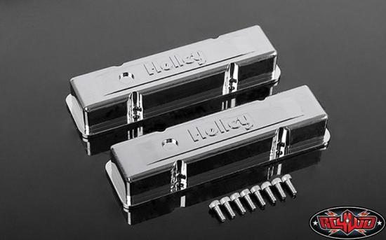 RC4WD 1:10 Holley® Chrome Valve Covers for Scale V8 Engine