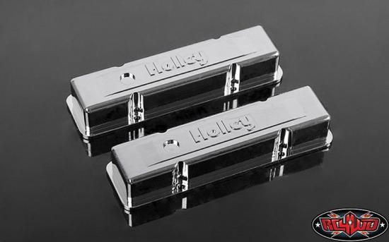 RC4WD 1:10 Holley® Chrome Valve Covers for Scale V8 Engine