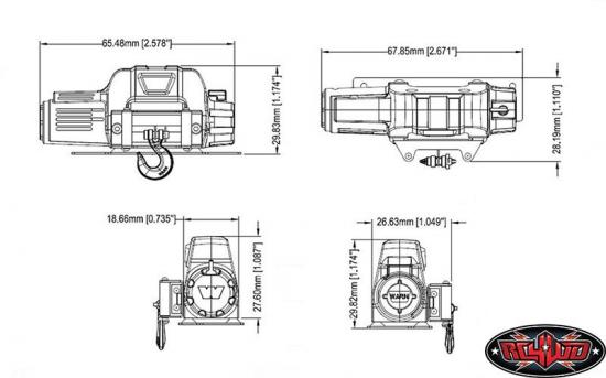 RC4WD 1:10 Scale Mini Warn 9.5cti Winch