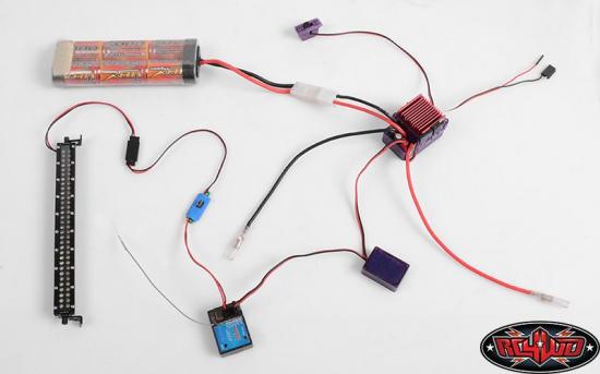 RC4WD Strobe Lighting Unit 8 Setting inc On OFF FLASHING Light Bar 30cm