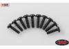 RC4WD Button Head Self Tapping Screws M3 X 10mm (Black)