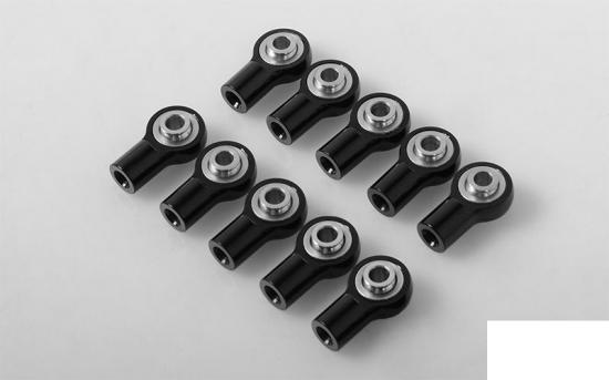 RC4WD M3 Short Straight Aluminium Rod Ends (Black) (10)