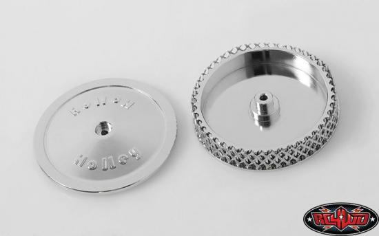 RC4WD Holley V8 Air Cleaner Filver Scale Engine CHROME Decals 40mm Dia