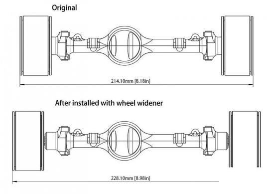RC4WD 12mm Hex Wheel Widener Set (+7mm)