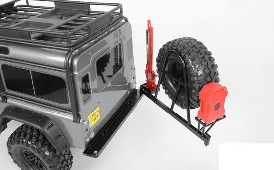 Rear Swing Away Tire Carrier Bumper for Traxxas TRX-4 RC4WD