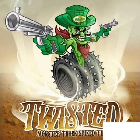 RC4WD Twisted Monster Truck Spiked Tire for Tamiya Clod