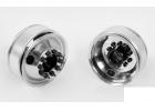 RC4WD Diesel Front Semi Truck Stamped Beadlock Wheels (Chrome) (Pair)