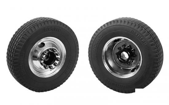 RC4WD Diesel Front Semi Truck Stamped Beadlock Wheels (Chrome) (Pair)