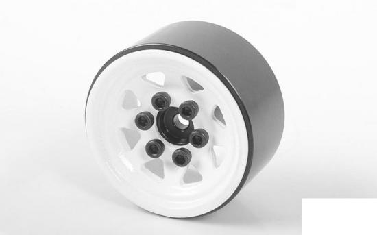 RC4WD Stamped Steel 1.0 Stock Beadlock Wheels (White) (4)