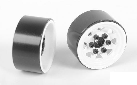 RC4WD Stamped Steel 1.0 Stock Beadlock Wheels (White) (4)