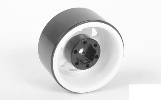 RC4WD Stamped Steel 1.0 Stock Beadlock Wheels (White) (4)