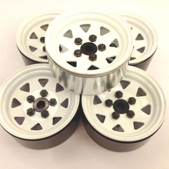 RC4WD 5 Lug Wagon 1.9 Steel Stamped Beadlock Wheels (White)