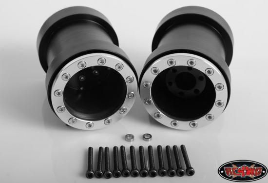 RC4WD Universal Monster Truck Beadlock Wheels V2 For Tamiya Clod Buster (Black Delrin)