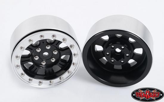 RC4WD Raceline Monster 2.2 Beadlock Wheels (Black/Silver)